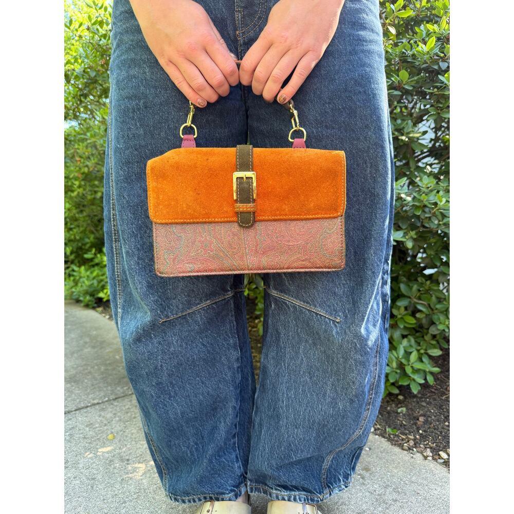 RARE Etro shoulder bag Crossbody Bag with Detachable Strap
